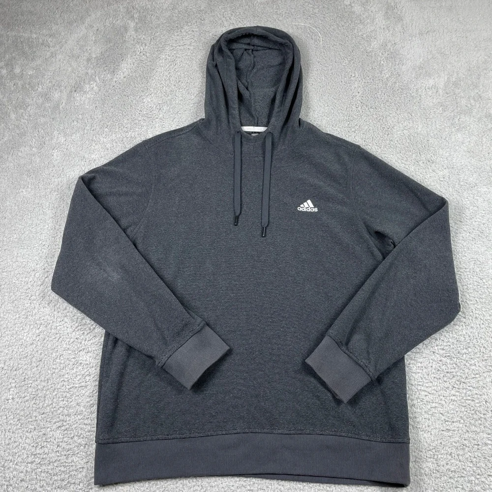 Adidas Golf Hoodie Mens Large Gray Performance Fleece Pullover ADVR0895‎